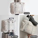 Bonaling travel storage bag luggage bag handbag large capacity travel business supplies can be used to cover trolley luggage bag portable trolley bag travel storage bag [khaki]