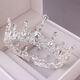 Bai Qixin Crown Tiara Full Circle Birthday Headband Children's Crystal Crown Performance Coming of Age Ceremony Proposal Certification Headdress Accessories Crown White-Full Circle