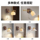 Zhong Shuai Japanese retro style folding wall lamp bedroom bedside designer all copper living room creative pull rope switch retractable lamp A model all copper + ceramic stepless dimming