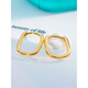 Yadige 18k gold earrings 2024 new rose square earrings for women fashion new yellow earrings geometric rose gold-1 pair