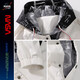 NASA LIKE官方潮牌美式假两件外套男春秋季涂鸦夹克情侣棒球服工装冲锋上衣 白色 XL