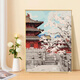 承琉故宫中国风数字油画diy填充填色手工绘国潮风景丙烯油彩画装饰画 qx15771 60*70cm加厚实木内框+精美外框（三色可选 无