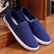 Changxiang Huili alter Peking -Stoffschuhe Herrenschuhe atmungsaktive Leinwandschuhe Herren lässige Schuhe weiche Sohle Arbeitsschuhe ein Fuß faule Schuhe c061 schwarz 40