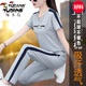 Woodpecker Sports Set Damen-Sportanzug Sommer 2025 Neue Pure Cotton Kurzärmel atmungsaktivem schneller trockener, gelegentlicher zweiteiler Set JB691 Blue [Hosen] Set L (100jin [Jin entspricht 0,5 kg] -110jin [Jin gleich 0,5 kg])