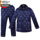 Pajamas modal père masculin en hiver à trois couches de coton épaissis en velours de coton coton chaud de coton de l'âge moyen et de vêtements de maison âgés n9925 AC vert foncé à trois couches en velours épaissis l [100-120jin [Jin est égal à 0,5 kg]]]