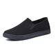 Vieil Pékin Chaussures en tissu pour hommes Soule épaisse épaisse épaisse à un seul pied d'âge moyen et personnes âgées chaussures de papa chaussures de travail de chaussures de tissu décontractées noir [gd-1] 43