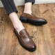 Katile Crocodile Winter Style Coreano Corea Toe Cuero zapatos para hombres Zapatos de hombres casuales de moda británica para estilistas de negocios Doudou zapatos para hombres un pie 6191 Black 40 zapatos deportivos Tamaño