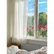 Chuangjingyi chooses French flower window sticker paper light-transmitting electrostatic glue-free window stickers stripping film romantic bedroom Fangfang Tulip 12040cm