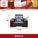 Warm-in-one solid wood sofa purple gold sandalwood new Chinese living room size and size full solid wood combination modern simple storage sofa independent single seat combination
