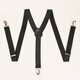 Lugeli Men's Suspender Clip Adult Pants Suspenders Suspenders Suit Shirt Suspenders Men's and Women's Fat Elastic Shoulder Strap Suspender Clip [Black]