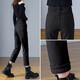 QINGRAN'ER Jeans rectos para mujeres en 2023 Nuevo estilo de primavera y otoño, delgados pantalones de cigarrillo de color beige de caqui delgado 13588 pantalones de color caqui más terciopelo 26