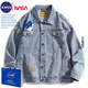 NASA RHUDE春季夹克衣服男潮流男装外套男士夹克衣服休闲牛仔工装外套春秋款 826黑色 XL (建议体重125-145斤)