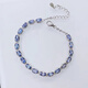 Qianluofu Tanzanite Bracelet New Natural Inlaid S925 Silver Women's Hand Jewelry Wholesale Live Accessories Douyin Fashion Goods Main Stone 5*3MM