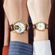 OLEVS (OLEVS) Swiss certified top ten couple watches, a couple mechanical watch, fully automatic luminous waterproof trend watch, OLEVS3601+6629 brown leather white free engraving