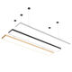 XMSJLED Wood Grain Long Strip Light Strip Light Office Chandelier Shop Commercial City Classroom Hanging Line Style Light Wood Grain Color-Hanging Wood Grain Color-Hanging Line Style 11968cm36w