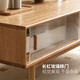 Genji Muyu solid wood coffee table modern minimalist living room oak tea table home small apartment storage tea table 1.19 meters