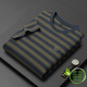 MASTER POLO Paul T-shirt official brand luxury short-sleeved polo shirt men's summer middle-aged lapel loose large size business casual Apricot gray 6195 L