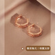 DL 1998 Fat Donglai same style 18k rose gold earrings for women 2025 new trendy Korean temperament internet celebrity rose gold