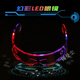 Mosaic sunglasses, led sci-fi luminous glasses, birthday internet celebrity, future technology glasses, disco glasses, luminous glasses, night vision, sci-fi high configuration + colorful mode + 1 pair of batteries