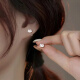 
Mr. Ouyang S99 foot silver KT cat screw earrings for girls cute sweet earrings for earrings in white ear bones children's ear jewelry 674ED-silver-screw-A27-204 foot silver