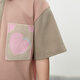 jnby by JNBY Jiangnan cloth children's clothing loose casual short-sleeved polo shirt contrast color love summer boys and girls children 1O4113660 671/gray powder (batch 1) 150 cm