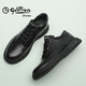 Goldlion Men's Shoes Men's Casual Shoes Fashionable Comfortable Wear-Resistant Casual Leather Shoes 50623011401A Black-40 Size