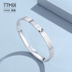 TTMIX closed platinum bracelet for women pt950 platinum semi-solid bracelet with round plain ring 56mm weight 12.01g width 4.5mm