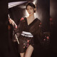 霏慕日本和服睡衣日系女性感刺激女仆小胸大码美女sm汉服 6174女修头纱连衣裙披肩内裤+手 衣服房事露出外出可穿夫妻