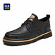 Hailan Home (HLA) Herrenschuhe, vielseitige lässige Lederschuhe, Herren -Retro Workwear -Schuhe, Herren Haagzm1ebb033 Black 42