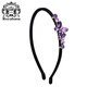 Royal sasa royal salsa headband Korean headwear female elegant rhinestone hair headband adult celebrity hair accessories headband hairpin purple VI