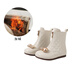 
Vinoa Girl Princess Short Boots 2024 Autumn and Winter New Korean Children's Boots Fashionable Baby Girl Single Boots Plus Fleece Martin Boots Apricot Single Little Little Little Little Little Little Little Little Little Length 19.7cm