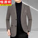 Hengyuanxiang lässiger Anzug im mittleren Männervater Wollmantel mittleren Alters mittleren Alters und älterer loser Gelegenheits-Chenille-Anzug Khaki 2402 4xl [Empfohlen 180-195jin [Jin gleich 0,5 kg] tragen]