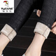 
Woodpecker plus fleece thickened jeans for women in winter high waist 2025 slim and tall slim and slim tropical velvet nine-point small feet trousers 719 black grape grey velvet-nine-nine-nine-28