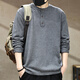 Jingulai American retro Henry collar sweater for men 2025 autumn and winter new style simple large size men's sweater sweater trendy brand dark gray S weight 90-110Jin Jin is equal to 0.5 kg