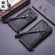 Kangaroo (KANGAROO) Atmospheric Handbag Men's Wallet Men's Long Leather Small Handbag Men's Mobile Bag Multi-functional Cowhide Handbag Black Small