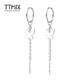 TTMIX platinum earrings for women platinum pt950 tassel butterfly earrings temperament long earrings for girlfriend weight 3.5-3.7g