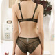 VRSZEE Light Luxury Marke Unterwäsche für Frauen Dünnstil BH Set kleine Brüste und sexy Spitzenunterwäsche verführerische Bikini schwarz 80c