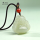Zhou Taisheng New Year's gift Hetian Jade Pendant Jade Buddha Light Sapphire Pendant Women's Medium Size Gift for Mom