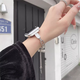 星迎感金属手镯iwatchS8/S9苹果手表applewatch87654表带se表链镶钻华 手镯贝壳伸缩链-金色 苹果iWatch S841mm