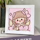 DIY Handgefertigte Diamantmalerei Cartoon Diamantmalerei Voller Diamantaufkleber, um Freundin Bestie Girl Girl Herz 7029+ Leinwand + Diamant + Werkzeuge + Fotorahmen