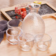 All-purpose Japanese-style glass wine set and wind hammer pattern one pot and four cups household sake pot, white wine cup, wine cup and wine divider
