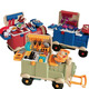 Yunya Children's House Spiele Küchenkochset Dose Reitschieberzug Deformed Storage Boy and Girls 'Geburtstagsgeschenke [Küchenstil] Drei-in-eins-Multifunktionalzug