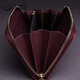 Portefeuille PMSix Long Retro Retro Retro Chinois Style Sac d'embrayage Portefeuille Cow Hide Style Small Sacbag Rouge