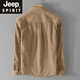 Jeep Spirit Spirit Spring de manga larga para hombres Camiseta de pana de gama alta y solapa de otoño Camiseta de alta gama de hombres de terciopelo rayado grueso de color rayado