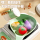 Juguetes de cocina para niños Huangen jugando a la casa de cocción y cocción para cocinar cocina de arroz y niñas de 3 a 6 años Regalo [verde] Juego de utensilios de cocina de 30 piezas