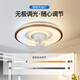 V-POWER bedroom fan light integrated intelligent remote control LED lamp restaurant ceiling light with fan Guangdong Zhongshan lamp 9904-J Phnom Penh-96W Aurora-360 shaking head without any installation