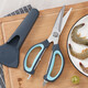 Zhang Xiaoquan kitchen scissors, household stainless steel strong chicken bone scissors, multi-functional food supplements, meat scissors, barbecue scissors, blue (including magnetic jacket)