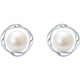 Saturday Fortune S925 Silver Pearl Earrings Birthday Gift Women X0913494 7.5-8mm Pair