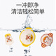 Wuhe (WUHE) Cute Monkey Children's Tableware Baby Anti-scalding and Anti-falling Plate Household Baby Supplementary Food Bowl Children's Water Cup Baby's Dining Plate Cute Monkey Round Bowl