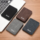 Long brocade card bag for men's ultra-thin canvas short mini simple small wallet for women and men's driver's license card bag integrated student thin money light gray